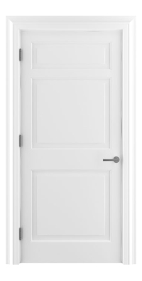 Shadbolt Timeless Type12 hardwood panelled door with RAL 9010 paint finish